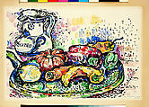Still Life with Jug, Paul Signac (French, Paris 1863–1935 Paris), Graphite and watercolor on paper