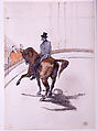 At the Circus: The Spanish Walk (Au Cirque: Le Pas espagnol), Henri de Toulouse-Lautrec (French, Albi 1864–1901 Saint-André-du-Bois), Graphite, black and colored pastel, and charcoal on off-white heavy wove paper