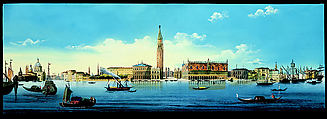 View of Venice, Italian (?), 19th century (possibly attributed to "Gargiulo"), Gouache on black paper