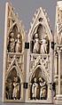 Tabernacle Polyptych with the Madonna and Child and Scenes from the Life of Christ, Ivory with traces of original gilding and polychromy; silver hinges., Northern France (?)