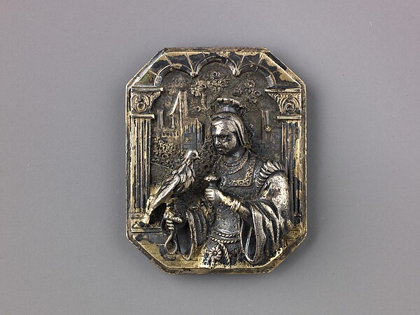 Woman Holding a Falcon and a Flower by an unrecorded maker, The Metropolitan Museum of Art