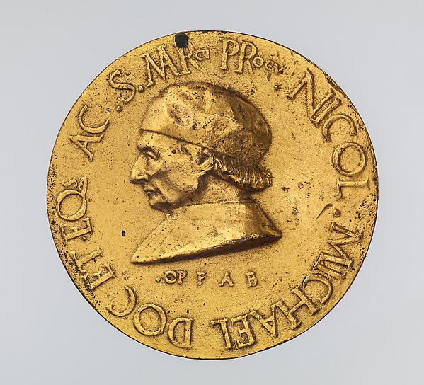 Portrait medal of Niccolò Michiel (obverse); Alidea Contarini (reverse) by Fra Antonio da Brescia, The Metropolitan Museum of Art