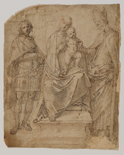 Madonna and Child with Saints Martin and Maurice (?) by Gaudenzio Ferrari