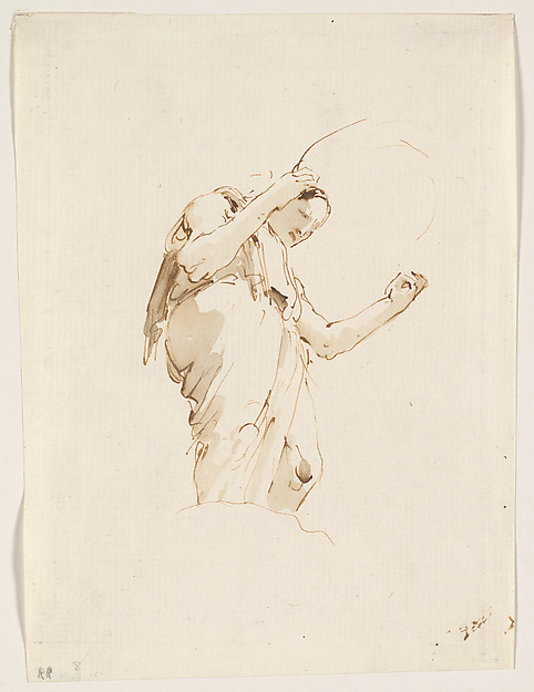 Standing Woman Holding a Hoop