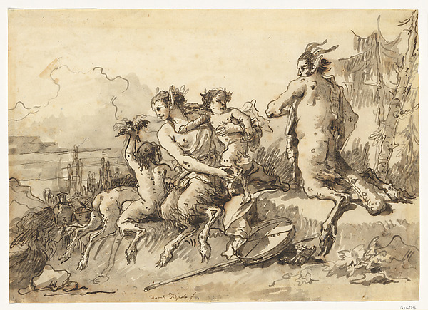 Satyr Family in a Wild Landscape