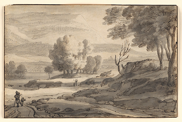 Mountainous River Landscape with Figures