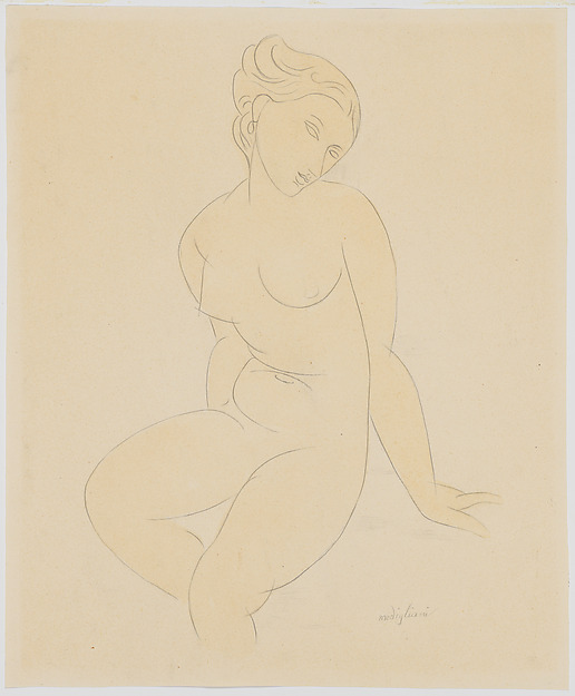 Seated Female Nude by Amedeo Modigliani, The Metropolitan Museum of Art