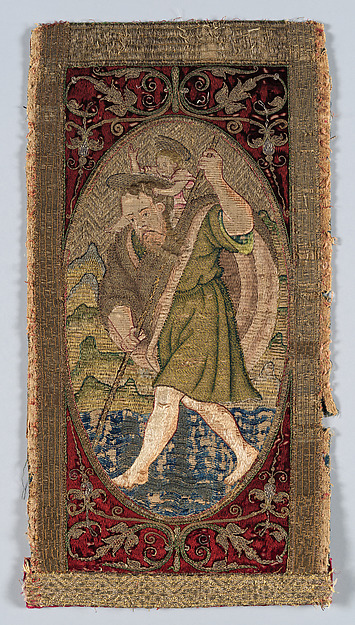 Orphrey section made into cushion