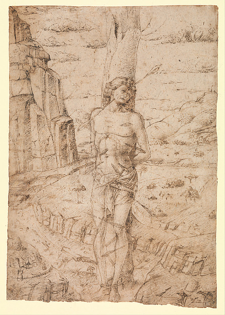 Saint Sebastian in a Landscape by Ferrara
