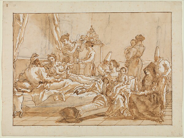 The Infant Punchinello in Bed with His Parents