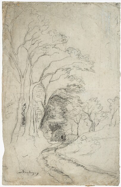 Country Road Landscape with Trees (recto); Landscape with Trees (verso)