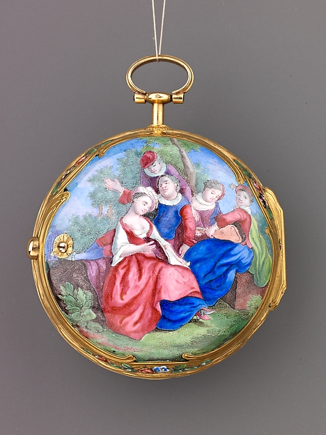 Watch Painted with a Pastoral Scene by an unrecorded maker, The Metropolitan Museum of Art