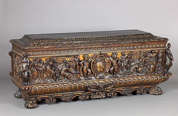 Cassone (chest), pair with 1975.1.1947 | Italian (Rome or Siena?) | The Met