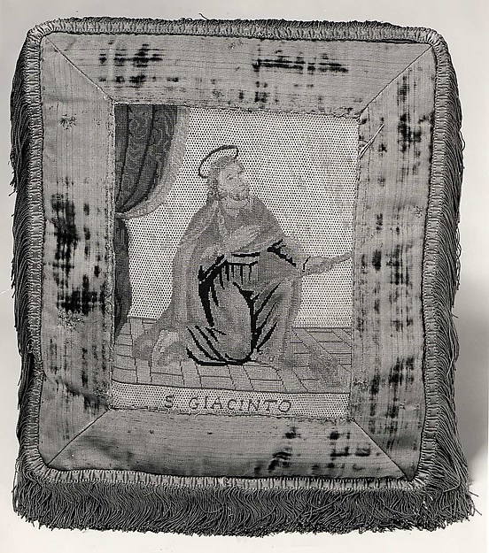 Cushion with Saint Hyacinth by an unrecorded maker, The Metropolitan Museum of Art